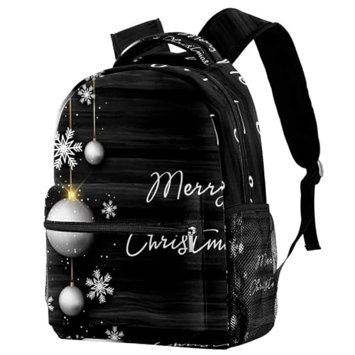 Sac de voyage décontracté multicolore pour filles et garçons au look boules de Noël en bois