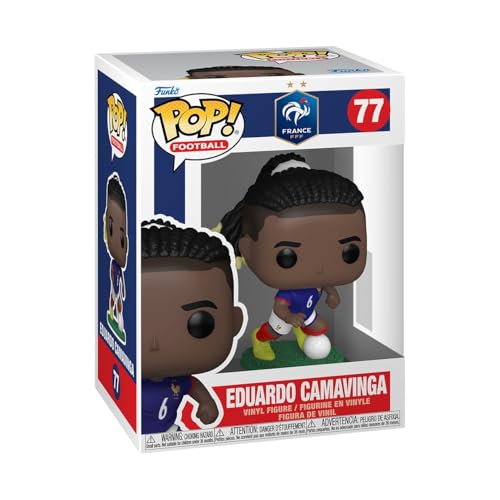 Funko POP! Football: France - Eduardo Camavinga - Figura in vinile da collezione - Idea regalo - Prodotto ufficiale - Giocattoli per bambini e adulti - Modello di figura per collezionisti