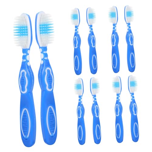 HONMEET 10 piezas Cepillos de Dientes Cortos con Mango Suave Antideslizante Diseño Compacto para Limpieza Prisiones y Entornos Especiales