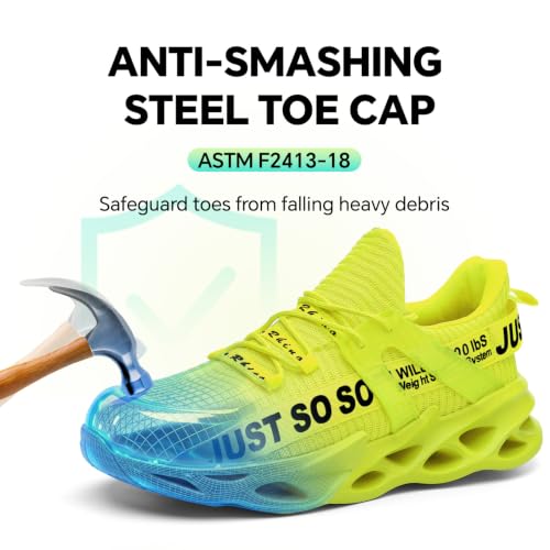 Image of Furuian Steel Toe Shoes for Men Women Slip On Comfortable Safety Shoes