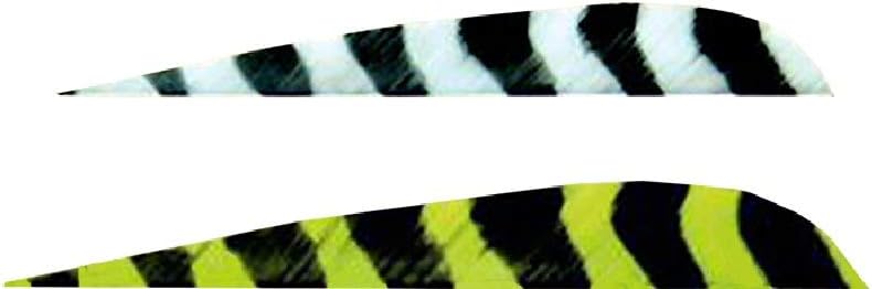 Trueflight Truflight 5" Rw Barred Feathers 6-Gray 12-Chartrese