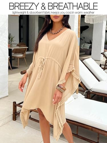likemary Swimsuit Coverup for Women – Short Kaftan Dress Beach Cover Up – Lightweight Bathing Suit Cover Up for Swimwear3