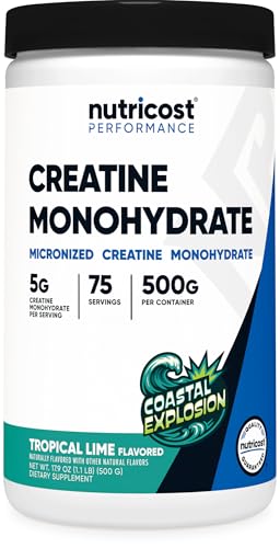 Nutricost Creatine Monohydrate Micronized Powder 500g (100 servings)