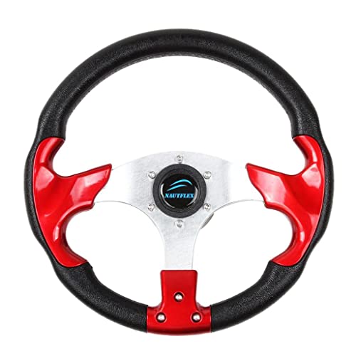 Mqetly Sleek D-Shape 320MM Steering Wheel, Red10