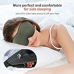 LitBear Sleep Mask for Men Side Sleeper, Sleeping Mask for Women Light Blocking, 3D Contoured Cup Eye Mask Sleeping, Soft Lightweight Sleep Eye Mask with Adjustable Elastic Strap for Traveling - Image 3