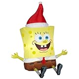Gemmy 87648 Airblown-Outdoor SpongeBob w/Santa Hat-SM-Nick