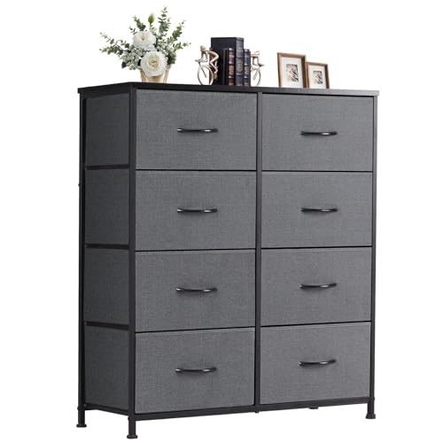 DUMOS 8 Drawer Dresser for Bedroom, Fabric Storage...