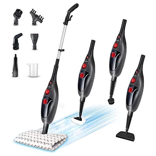 Steam Mop,Moolan 12-in 1 Multipurpose 1300W Floor Steamer,Detachable Handheld Steamer for Cleaning,180° Swivel Hardwood Laminate Tiles Porcelain Carpet Cleaner with Dual-sided Dirt Grip Pads for Home Use
