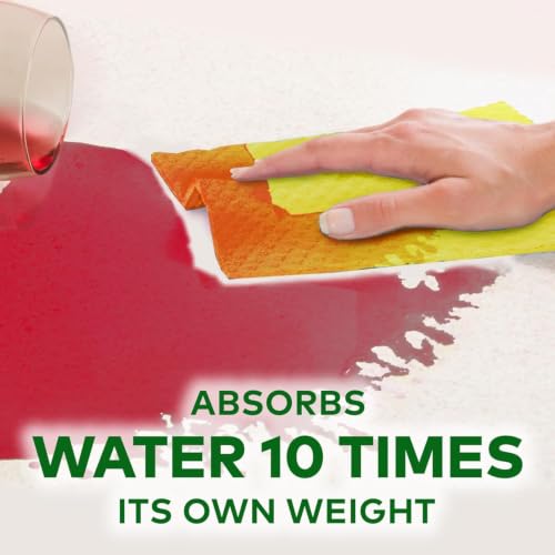 Image of Sponge Wipes- Reusable, Kitchen and House Cleaning- Easy to use, Cleans Any Mess in a Swipe, Absorbs Water its own 10x Weight, Multi- Color, Biodegradable (Pack of 5)