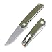 Kizer Vanguard Series(Domin) Folding Pocket Knife,3.46" Stonewashed VG-10 Blade and Ultra Light G-10Handle,Stainless Steel Liner Lock and Reversible Pocketclip,3.77OZ (Green)