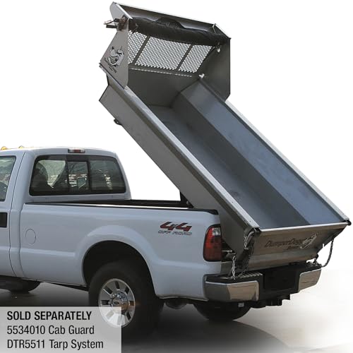 Image of Buyers Products DumperDogg 5534001 8 Foot Steel Dump Body Insert, Stainless Steel W /Corrosion Resistant Powdercoated Frame, Truck Dump Body Insert W /Indicator Kit for 3 /4 Ton or Higher Pickup Truck