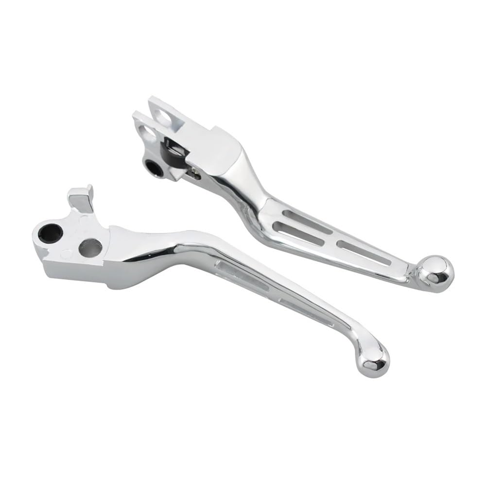 Fvcmnjdge Chrome Brake Clutch Set Lever Motorcycle Aluminum Brake Lever Set Slotted Clutch Accessories For Har&Ley Sportster Dyna Street Touring Road Glide Softail