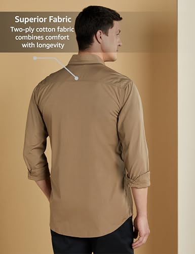 Image of Symbol Premium Men's Casual Cotton Poplin Shirt (Regular Fit)