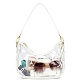 KKXIU Clear Purse for Women Concert Clear Bags for Stadium Events(White)