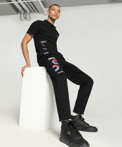 Image of PUMA Men Mid Rise Regular Fit Track Pants
