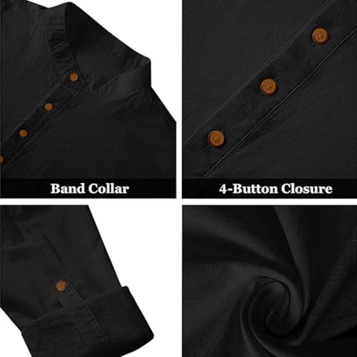 Image of Beige Color Cotton Blend Mandarin Neck Short Kurta Straight Kurta for Men (S)