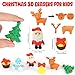 CCINEE 30Pcs Christmas 3D Erasers Bulk, Detachable and Assemblable Holiday Santa Reindeer Snowman Puzzle Erasers for Classroom Rewards Christmas Stocking Stuffers