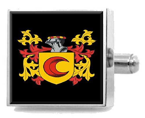Clip para corbata Hewat Scotland de alta joyería con refinado escudo de armas y estuche