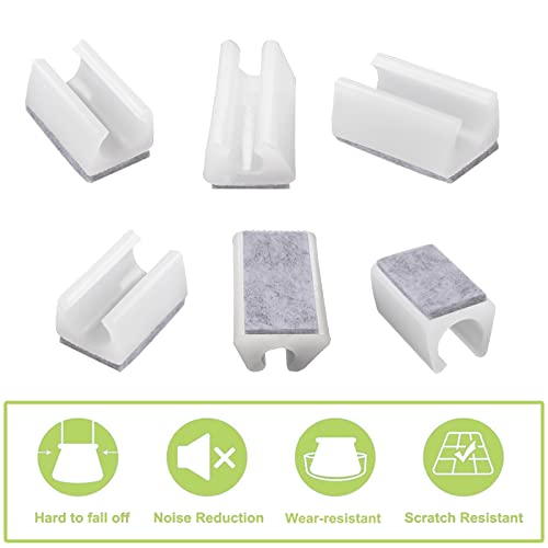UFURMATE Chair Pads, 40Pcs 13mm Plastic Floor Protectors With Felt Pads - Image 3