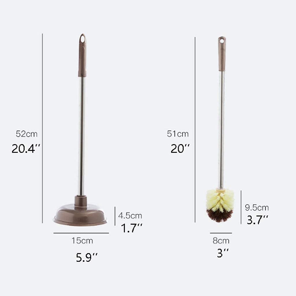 Uso Baños PúBlicos Escobilla De Baño Plástico con Soporte para, Inodoro Mango Largo, Juego Escobillas para, Cajón, Cepillo Limpieza Apto Mayoría Inodoros(Grey)