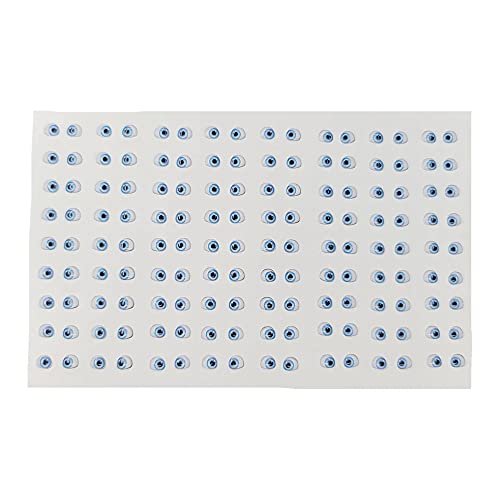 Adhesive Resin Eyes for Clays (Blue) MNC 410-PP (X-Sm) 72 Pairs