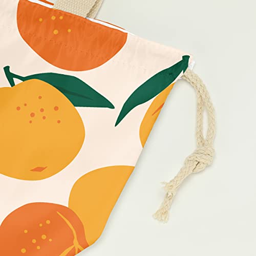 Pykfrhh Lunch Bag Women, Lunch Tote, Reusable, Waterproof, Drawstring Lunch Bag Box For, Adults, Women, Picnic, Work, Beach, Travel, Fruit Strawberry Lemon Orange Decor #TOP4