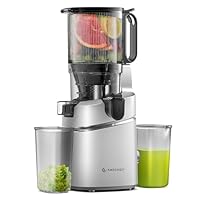 スロー ジューサー ♥️コールドプレスジューサー 広い投入口⭐1.8L特大容量 Amazon.co.jp: AMZCHEF スロージューサー 130mm広い投入口(1.8L