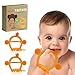 MARILOU Bransoletka do gryzienia dla niemowląt – idealna jako dziecko – dla dzieci od 2 miesięcy – 2 rurki do gryzienia dziecka uspokajają dziąsła, zabawka do gryzienia z uchwytem do ćwiczeń, wysokiej jakości silikon niezawierający BPA