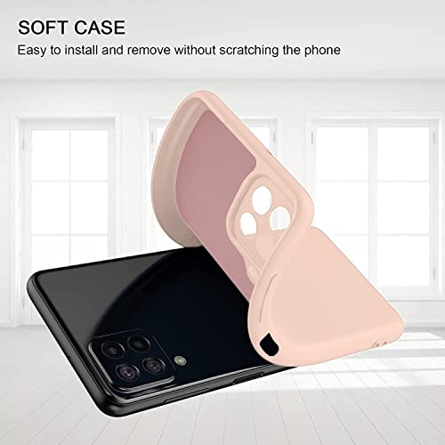Image of DIZORO Liquid Silicone Case with Microfiber Coushioning Compatible for Samsung Galaxy A12 /M12 /F12 Pink