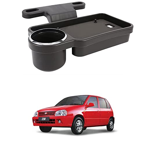 Image of Oshotto (FT-04) Foldable Car Auto Headrest Rear Back Seat Table Drink Food Cup Tray Holder Compatible with Maruti Suzuki Zen - Black