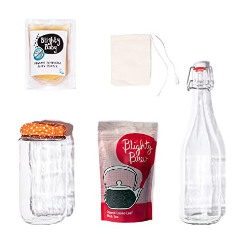 Kombucha Full Starter Kit With Blighty Baby SCOBY - Make your own Kombucha at home Cover