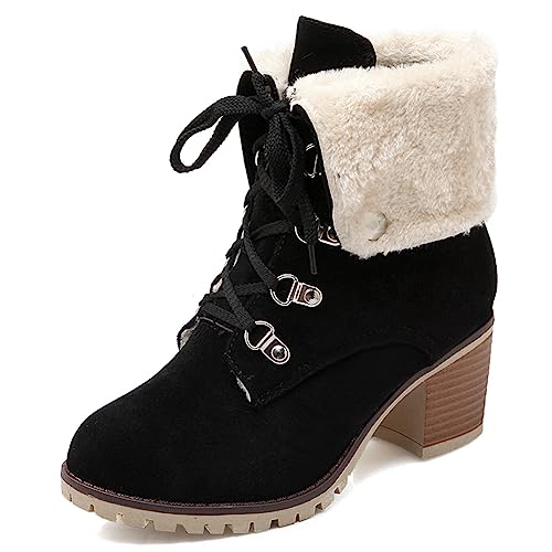 Chaussons bottines bout rond en suède noir taille 38 pour femme