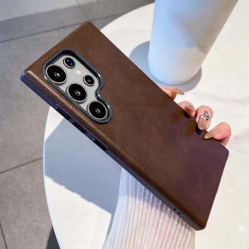 Étui de téléphone business pour Samsung S24 Plus en cuir marron