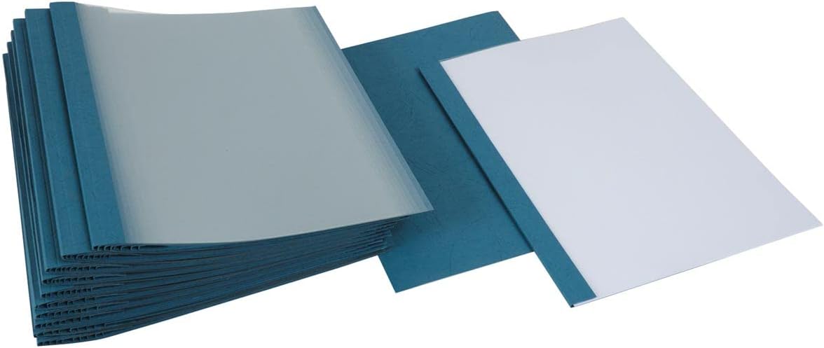 Pergamy 900068 Thermal Binding Covers 3 mm Ledergenarbt Blue