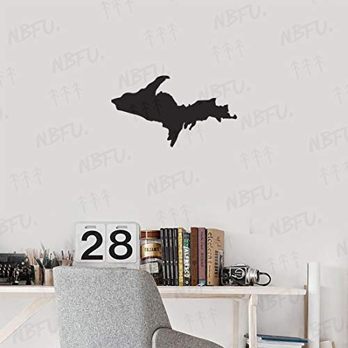 Nbfu Decals Northern Dock Upper Peninsula Michigan (Black) (Set Of 2) Premium Waterproof Vinyl Decal Stickers For Laptop Phone Accessory Helmet Car Window Bumper Mug Tuber Cup Door Wall Decoration #TOP4