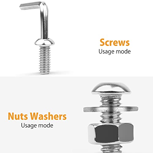 Vigrue 1/4-20 5/16-18 3/8-16 Button Head Cap Screw, Vigrue 197Pcs Sae 12 Sizes Hex Cap Bolts Flat Washers Nuts Assortment Kit Machine Screws Set thumb #4