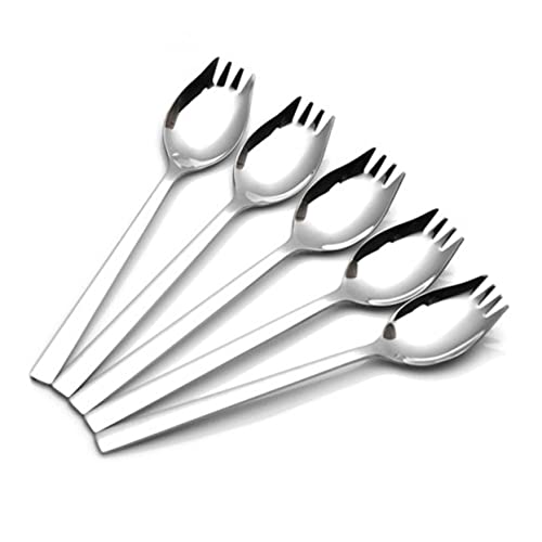 OFFSCH Stainless Steel Salad Spoon Salad Size Heavy Silverware Kitchen Silverware Sets Long Handle