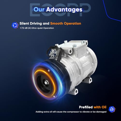 Image of ECCPP AC Compressor 1989-1992 for Toyota Cressida 3.0L Fast Cooling AC Compressor with Clutch