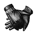 CASF Men's Warm Lambskin Genuine Leather Gloves For Men Winter Driving