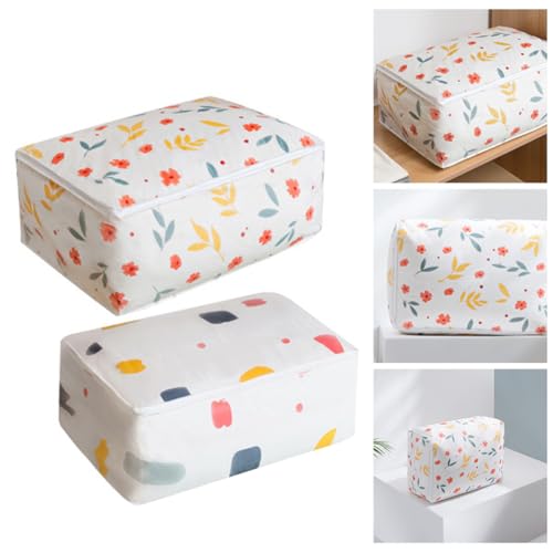 VALICLUD Paquet de Rangement pour Couette Grand Volume 2pcs Réutilisable en Peva Double Couture pour Vêtements et Déménagement en Universitaire