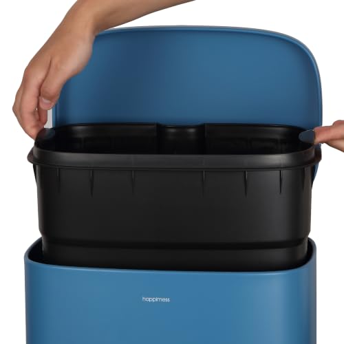 Image of happimess Curtis 8 Gal Step Trash Can Soft Close 25 inch, Bright Cobalt Blue