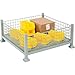 Global Industrial Mini-Bulk Container with Wire Mesh Sides, 38x38x16, 2600 Lb Capacity