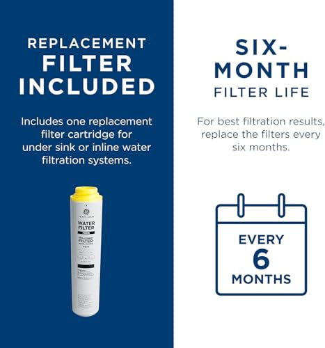 Image of GE Icemaker & Refrigerator System, Exterior Connection, Ice for Beverages, Reduce Chlorine Taste & Odor for Better Water, Replace Filter (FQK1K) Every 6 Months, GXRLQK (Pack of 4)