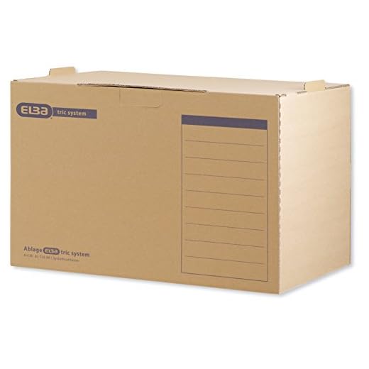 5 Archivboxen ELBA tric system System-Container / 51,0 x 36,0 x 33,0 cm