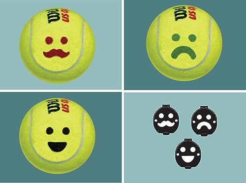 BallTrace Blue Tennis Ball Marker | Personalize Balls for Tennis & Padel With Fun Emoji & Symbols | | As Seen at Events & Tournaments in Europe & USA (Control Your Emotions)