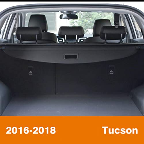 OREALTOOL Black Retractable Cargo Cover Luggage Shade Shield for Hyundai Tucson 2016 2017 2018 Rear Boot Trunk Parcel Load Shelf Shielding Security Panel Roller Blind - Image 3