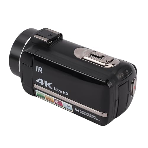 Caméscope 4K avec double batterie et carte SD 32 Go pour filmer sans limite de stockage
