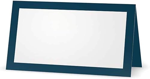 Tarjetas de lugar azul medianoche estilo tienda de campaña para cualquier ocasión, cena y eventos de fiesta (50)