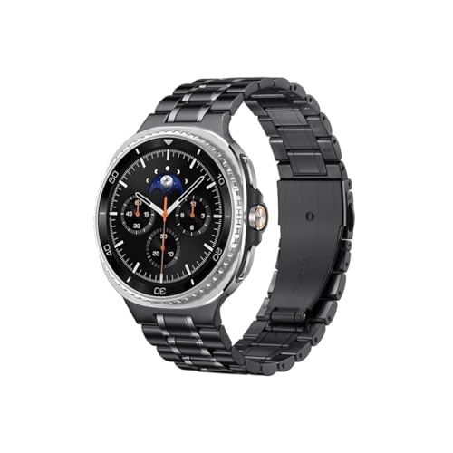 ���Ԃ̂Ȃ��X�e�����X�X�`�[���o���h�́A�ɓK������Samsung Galaxy Watch 8/ 44mm/ 40mm /8 Classic 46mm�u���X���b�g�ɓK�����܂��B(Black)