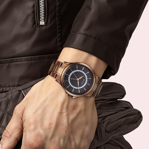 Image of Titan Karishma Quartz Analog with Date Black Dial Stainless Steel Strap Watch for Men